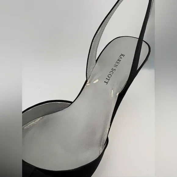 Women shoe's: Karen Scott Black Slingback Heels - Picture 6 of 15